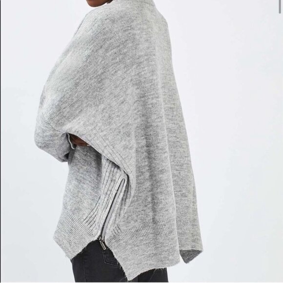 Topshop Cream Sweater Jumper With Side Zippers - Picture 8 of 8